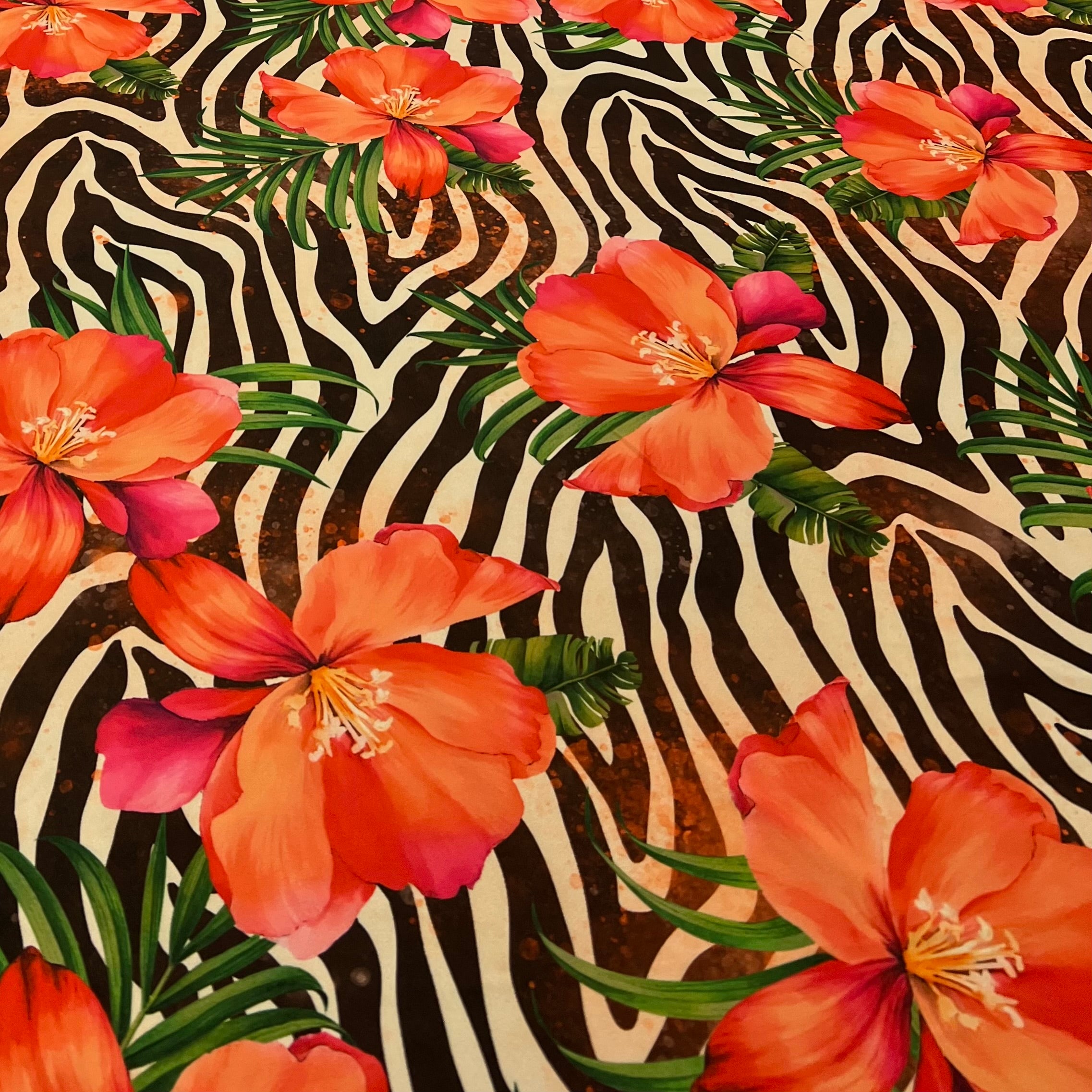 Floral Animal Printed Scuba Crepe Jersey Fabric 2 Way Stretch